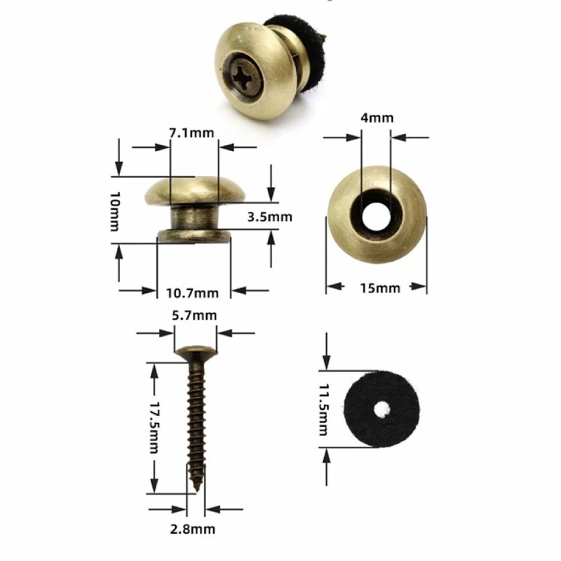 Dimensioni dei Strap Locks - 4 colori a scelta