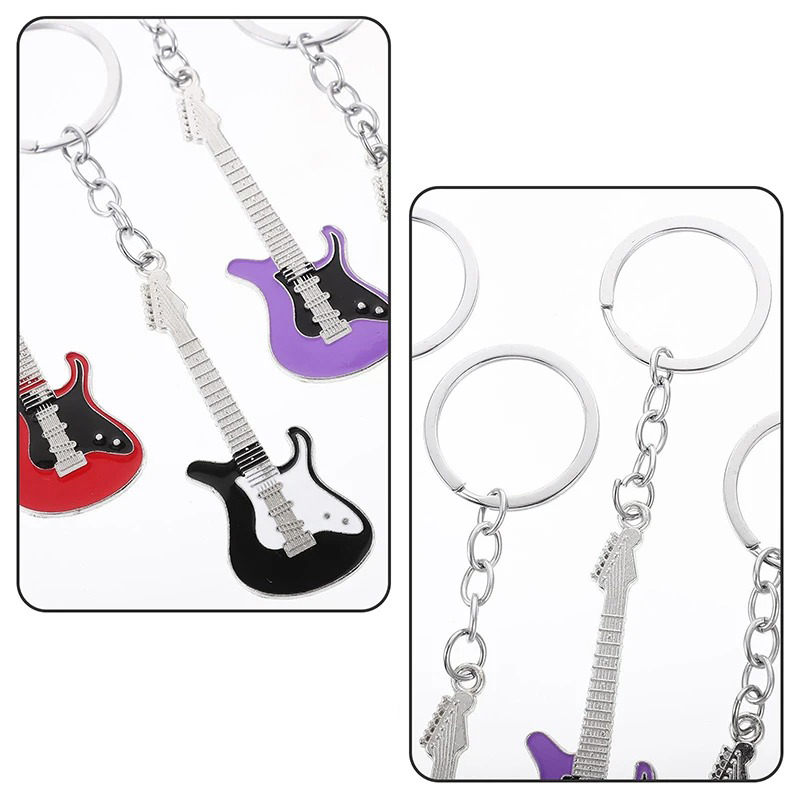 Fermer Set di 30 portachiavi a forma di chitarra elettrica