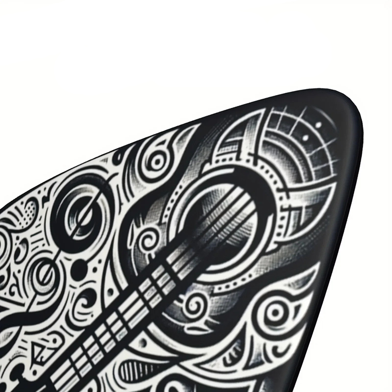 Fermer Set di 6 Plettri per Chitarra Nero e Black Psyché - 3 taglie a scelta -