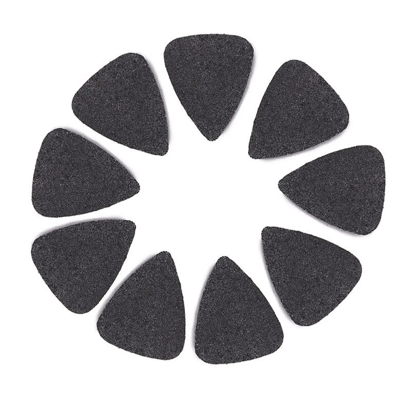 Set di 10 plettri in feltro morbido per Ukulele di colore nero