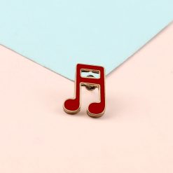 Pins Émaillé Note de Musique Double Croche Rouge