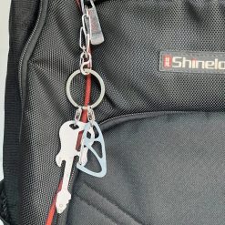 Dettagli del Portachiavi Chitarra in Metallo Scintillante con Moschettone