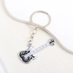Portachiavi Chitarra Heavy Metal con Fiamme