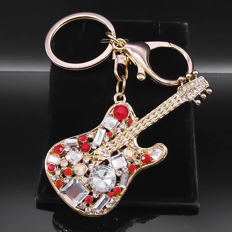 Portachiavi Chitarra Elettrica Strass - 3 colori a scelta!