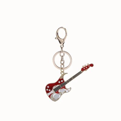 Portachiavi Chitarra Elettrica Strass - 2 colori a scelta - colore rosso