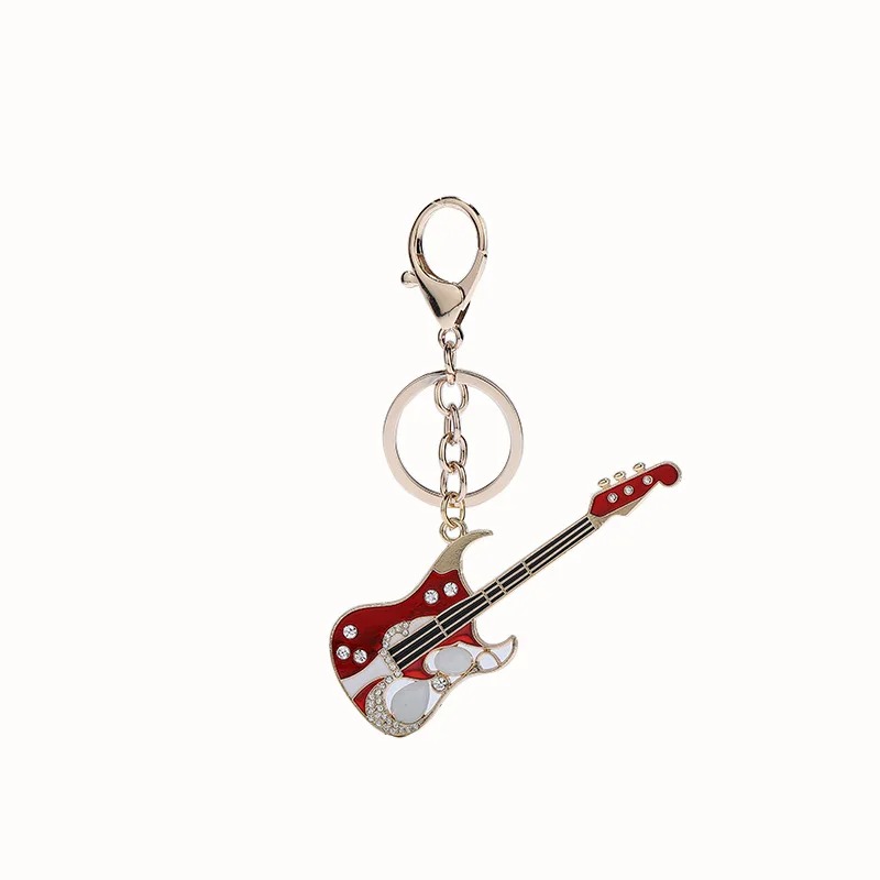 Portachiavi Chitarra Elettrica Strass - 2 colori a scelta - colore rosso