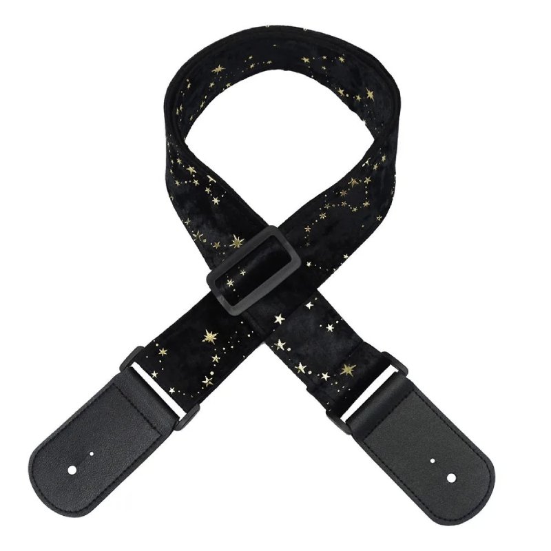 Sangle Guitare à motifs Voie Lactée couleur noir