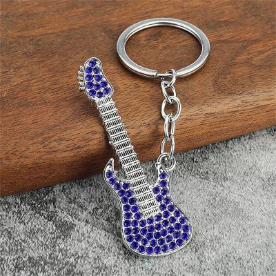 Portachiavi Chitarra Elettrica Strass 6 colori a scelta - colore Viola