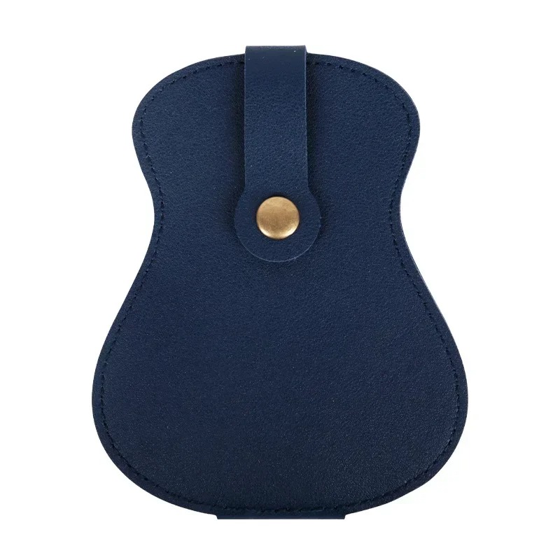 estuche azul marino para púas de guitarra en forma de guitarra - capacidad de
