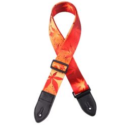 Cinghia per Chitarra con Foglie di Acero Autunnali