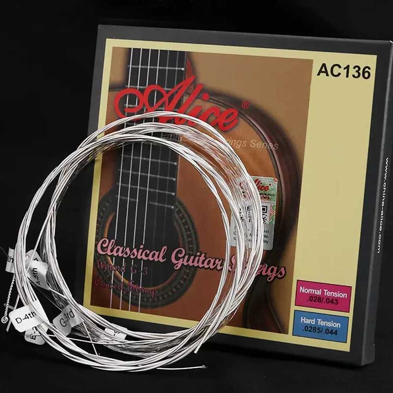 Cordes Guitare Classique Enroulé G-3 pour Harmoniques Plus Riches (Avec Complément Plain G-3)