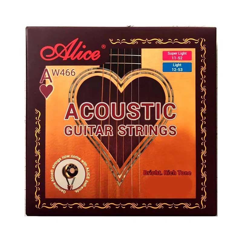 Cuerdas para Guitarra Acústica - Bronce 9010, Bajo Profundo y Estable y Armónicos Ricos