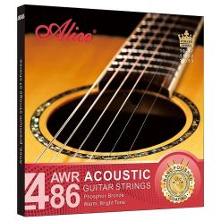 Corde per Chitarra Acustica - Bronzo Fosforoso, Caldo, Suono Chiaro, Rivestimento Lucidato Nano