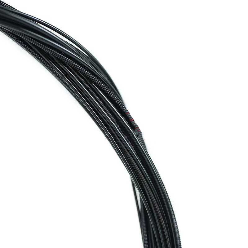Vue générale Cordes Guitare Classique Enroulé G-3 pour Harmoniques Plus Riches, Jeu Complet en Noir pour un Style Spécial (Avec Complément Plain G-3)