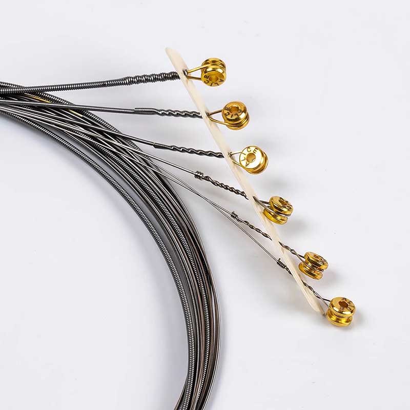 Vista general de Cuerdas de Guitarra Eléctrica - Alta Permeabilidad Magnética, Para Uso Profesional, Aleación de Acero Inoxidable