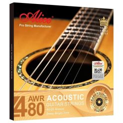 Corde per Chitarra Acustica - Bronzo 8020, Profondo, Suono Chiaro, Rivestimento Lucidato Nano
