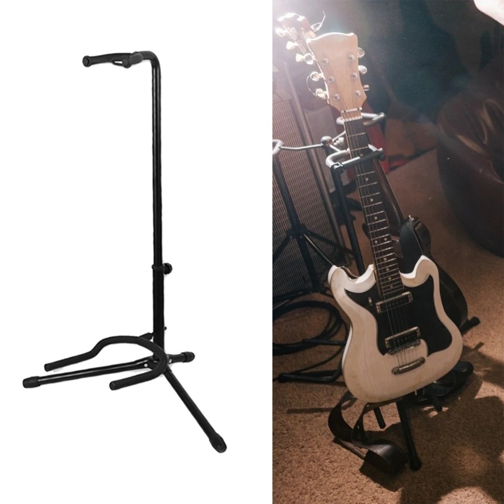 Dettagli del Supporto per Chitarra Pieghevole in Metallo - Sicuro e Regolabile