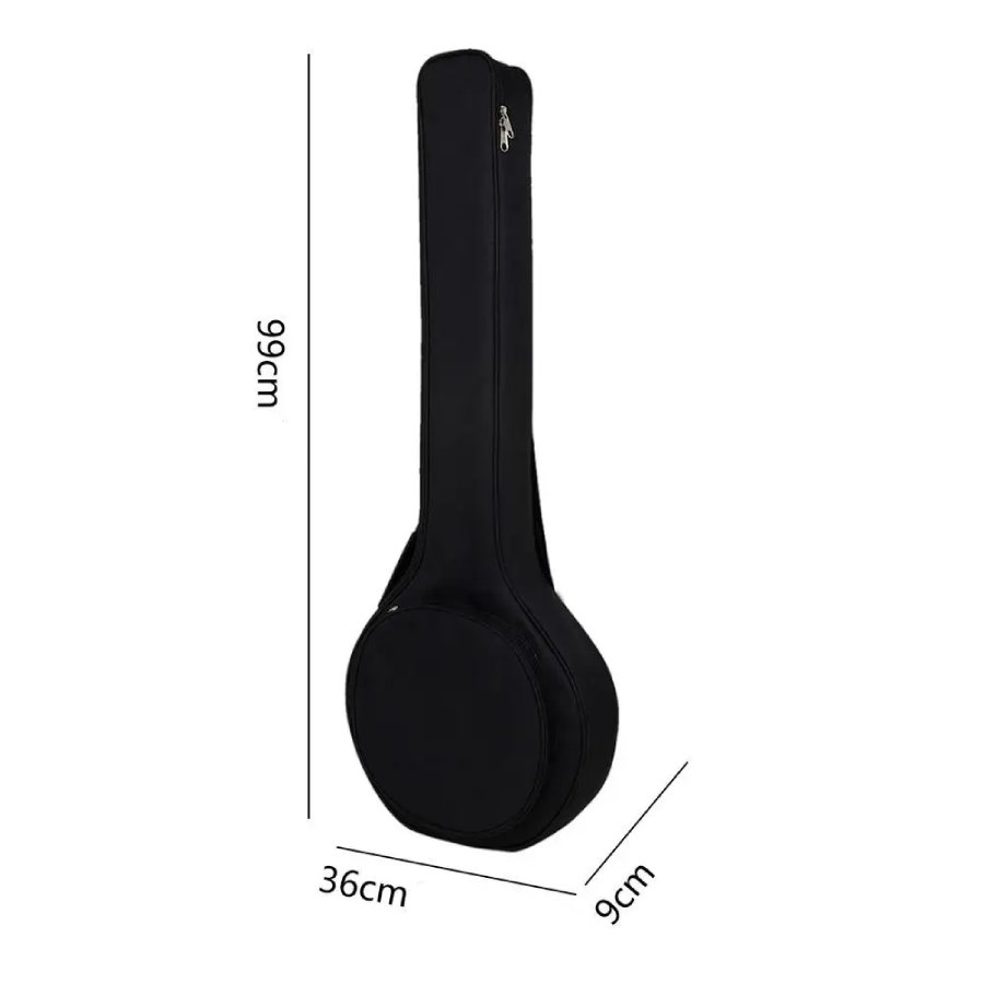 Dimensiones de la Funda para Banjo de 5 Cuerdas - Protección Acolchada con Correas Ajustables