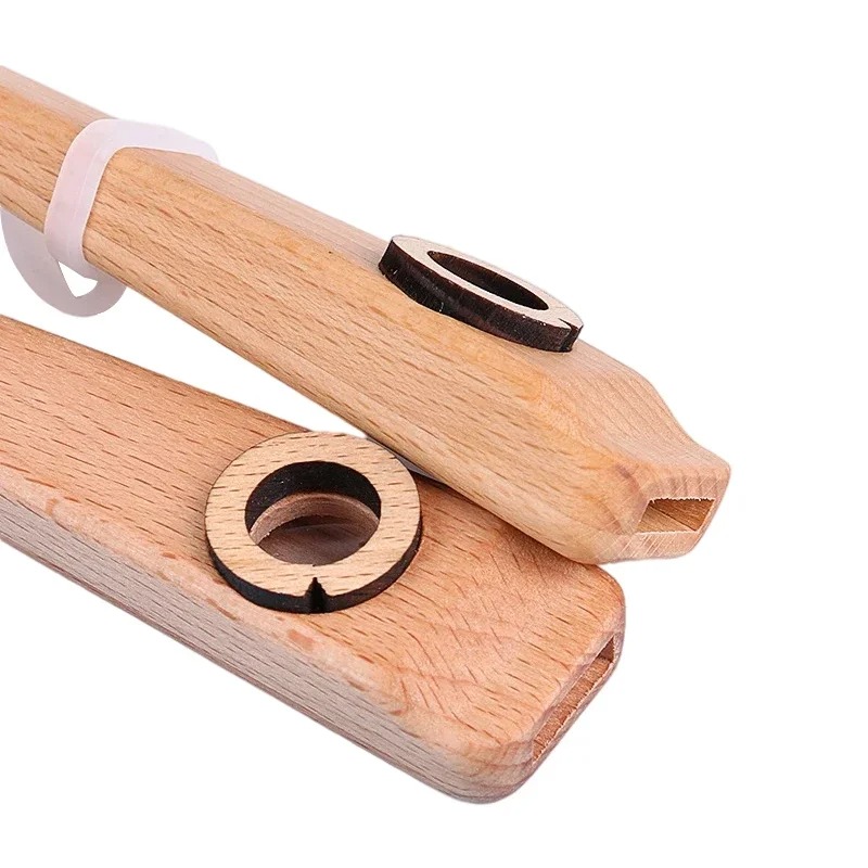 Dettagli del Kazoo in Legno Armonia Naturale per Principianti
