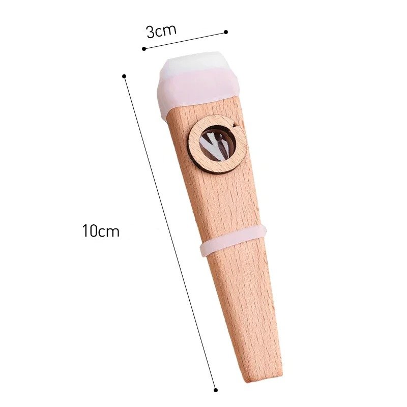 Dimensioni del Kazoo in Legno Armonia Naturale per principianti