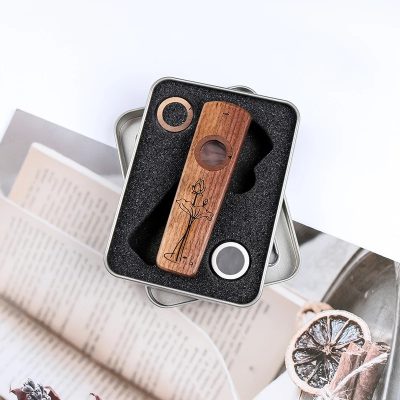 Dimensioni del Kazoo in Legno di Sapelli - Melodia Lotus - modello 1