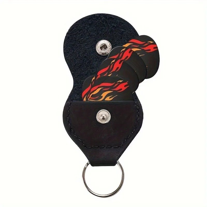 Offerta completa del Set di 6 Plettri Fiamma Brillante Ardente con custodia inclusa