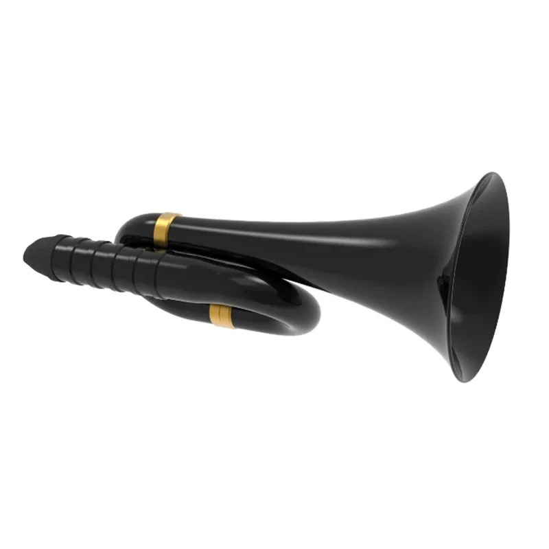 Vista completa delle Dimensioni del Kazoo Professionale in Ottone Nero