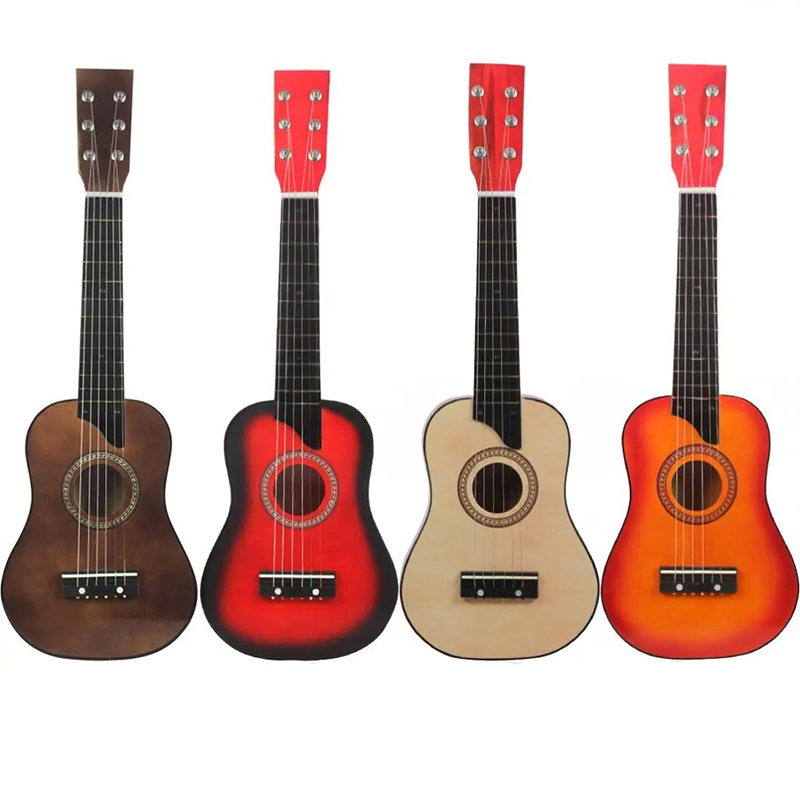 Avant Guitare accoustique pour enfant en bois de tilleul - 4 couleurs au choix !