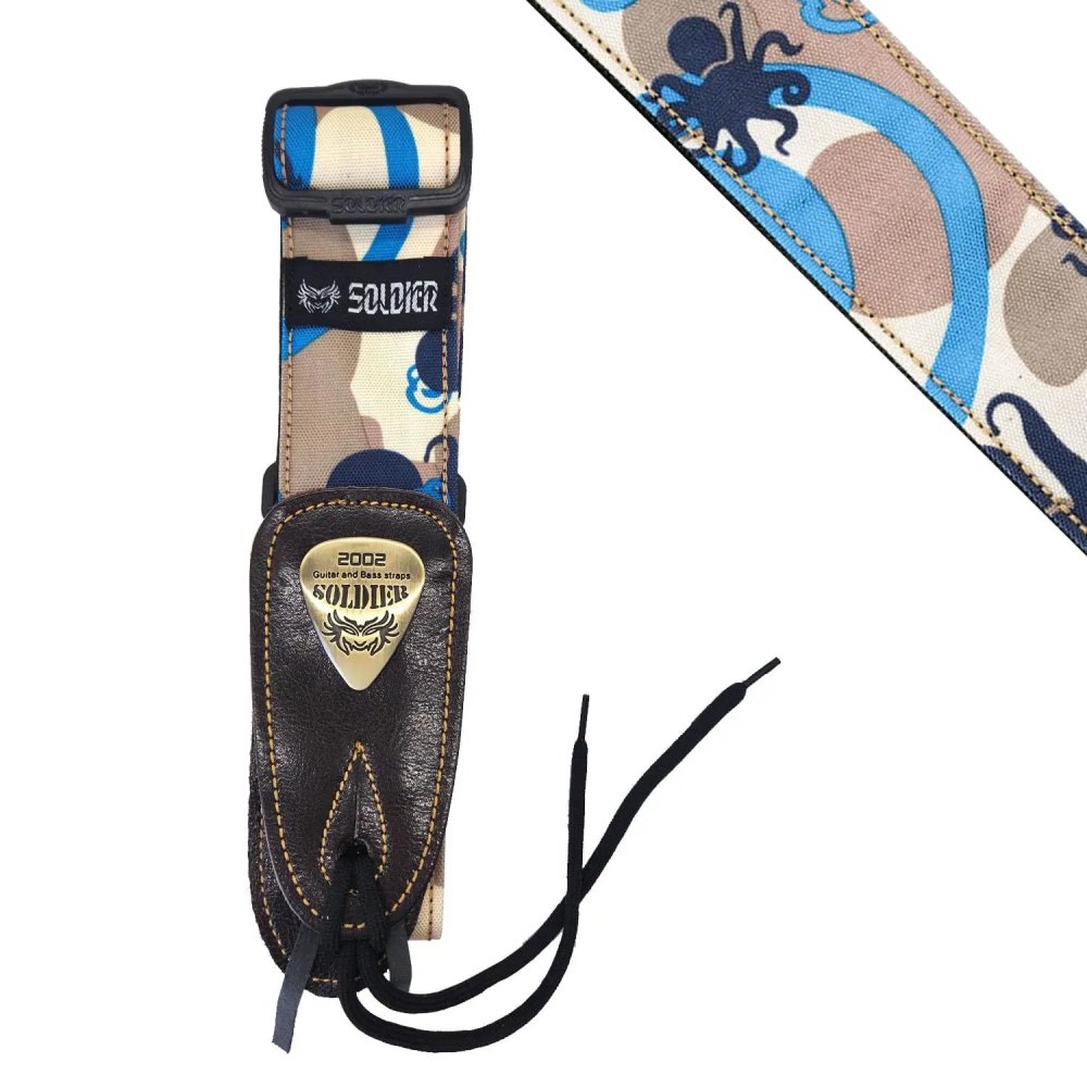 Dettagli completi della Cinghia per Chitarra Tattica Vortex Blu