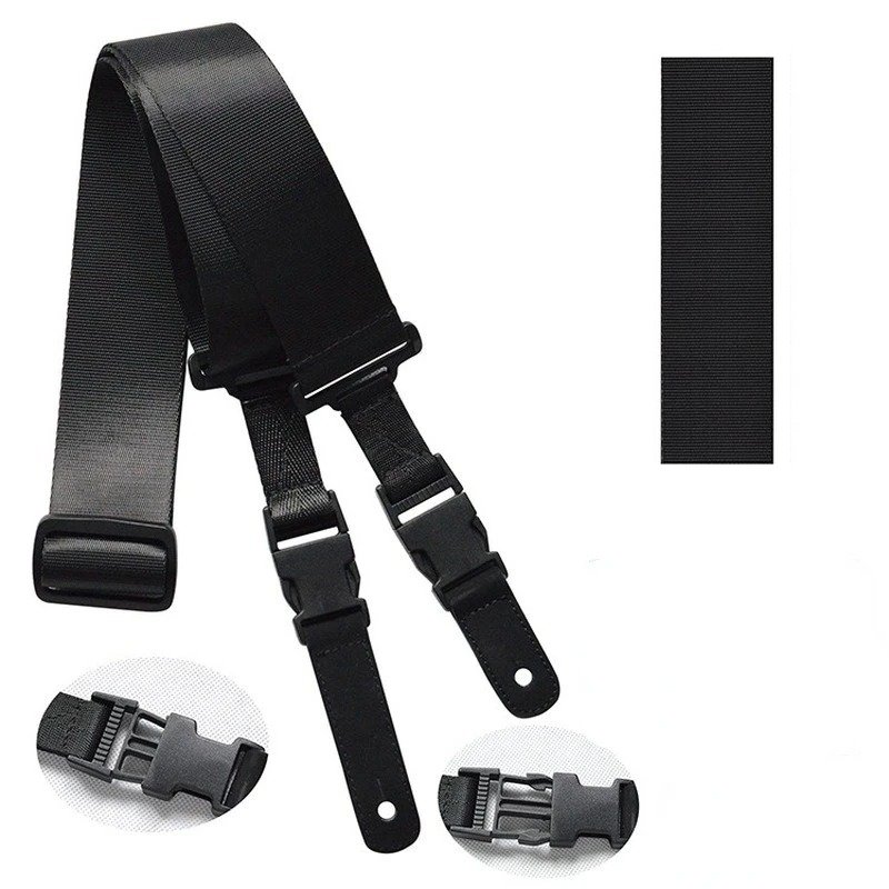 Dettagli completi della tracolla per chitarra elettrica "Black Clip Pro