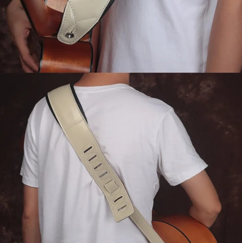 Dettagli regolazioni della Cinghia Chitarra in Pelle Prestige - Vintage Classico in Pelle Premium