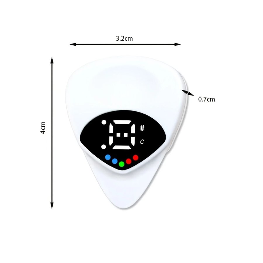 Dimensions de l'Accordeur Médiator 2-en-1 – Tuner Tempérament 12 Tons pour Guitare