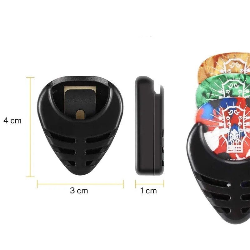 Dimensions du Porte-Médiators Guitare – Grip Compact Auto-Adhésif