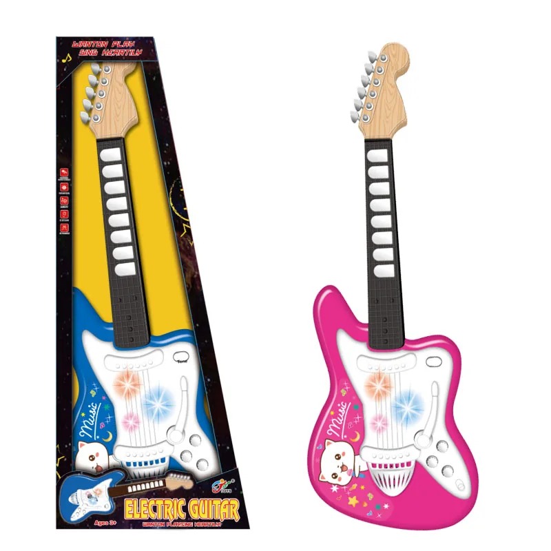 Chitarra elettrica per bambini, per ragazze o ragazzi, colore Rosa