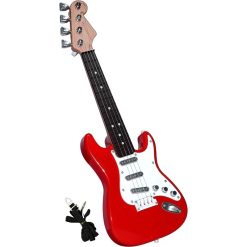 Magnifica chitarra elettrica rossa per bambini - 43 cm