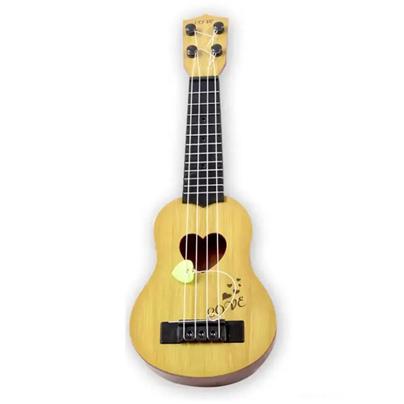 Mini Ukulele per Bambini 'Melodie del Cuore' Colore Beige