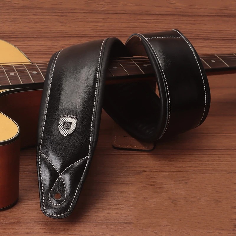 Tracolla per Chitarra in Pelle Prestige - Vintage Classico in Pelle Premium - colore beige