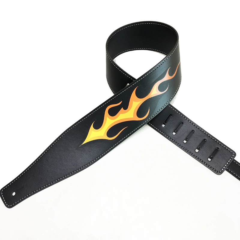 Cinghia per Chitarra Fiamme Lame di Fuoco