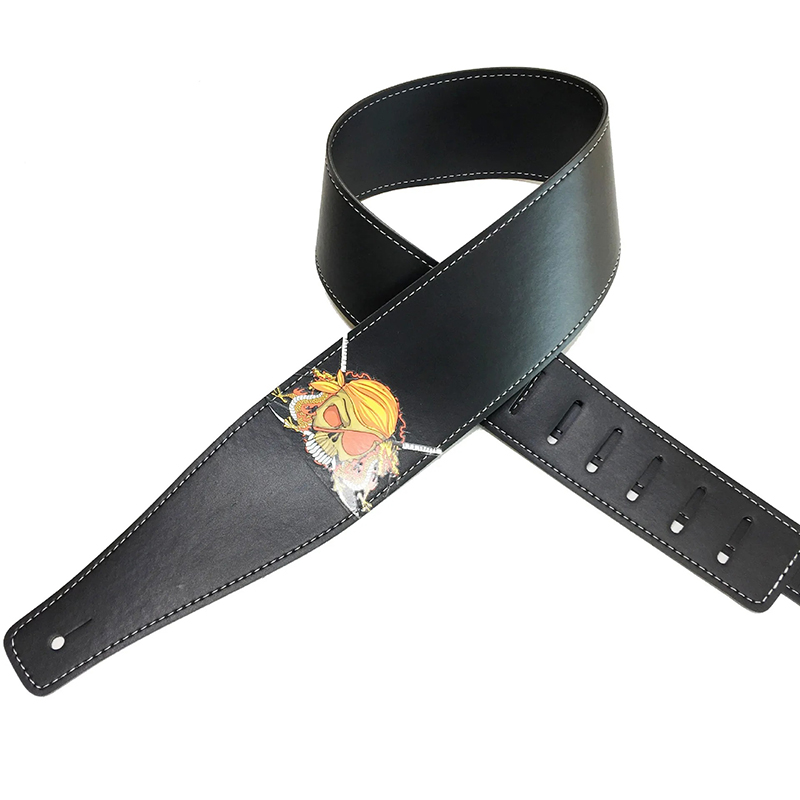 Cinghia per Chitarra con Testa di Teschio Pirata Rocker
