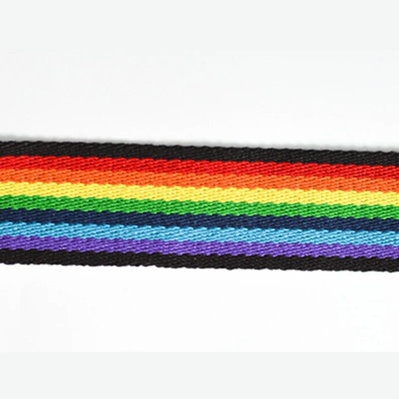Vista dettagliata della Cinghia per Chitarra Colorata 'Arcobaleno Vibrante