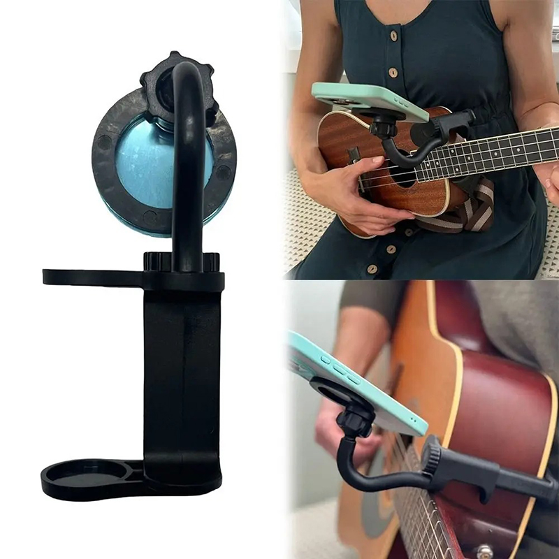 Vista dettagliata Supporto per Telefono per Chitarra - Clip Universale Regolabile a Mani Libere