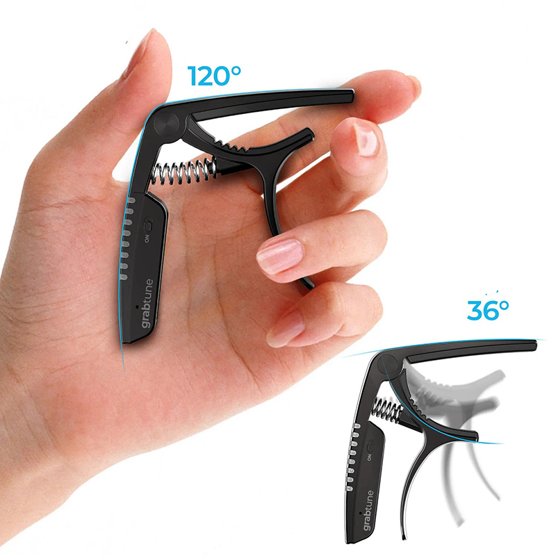 Avant Capotasto per Chitarra Modello Grabtune Pro 2-in-1 Accordatore Intelligente LED Ricaricabile