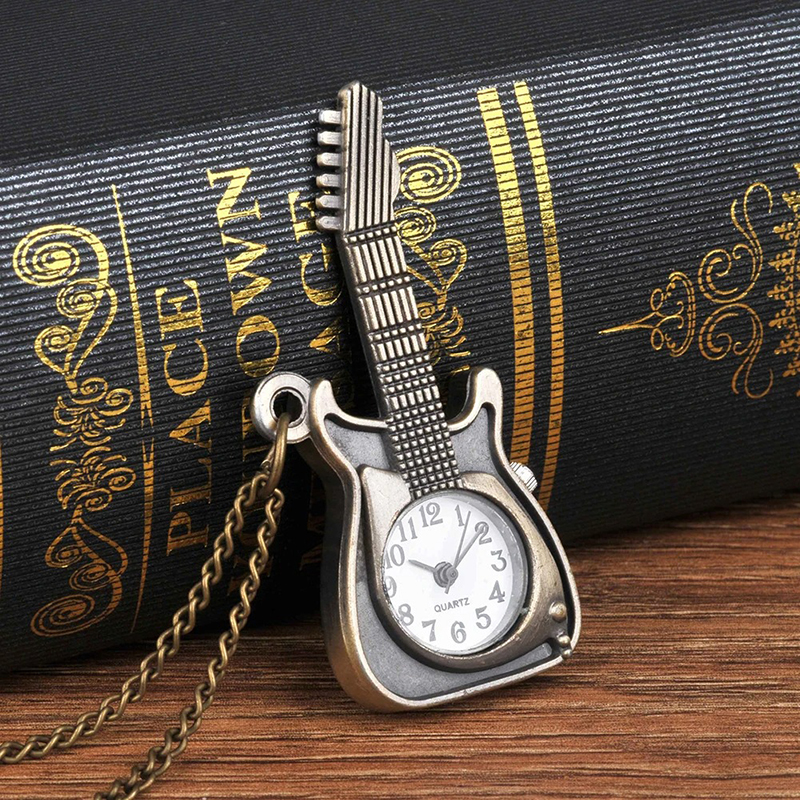Ciondolo Chitarra Avant Rock e Orologio da Taschino - Time Solo Vintage