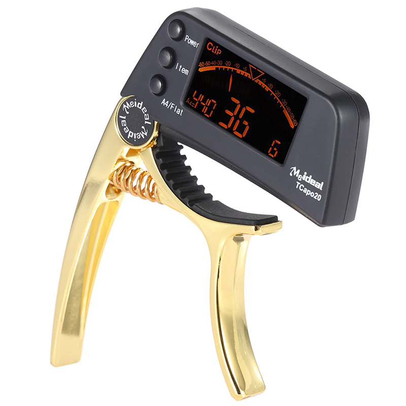 Capotasto Accordatore LCD Modello Clip & Tune Polivalente Colore Oro