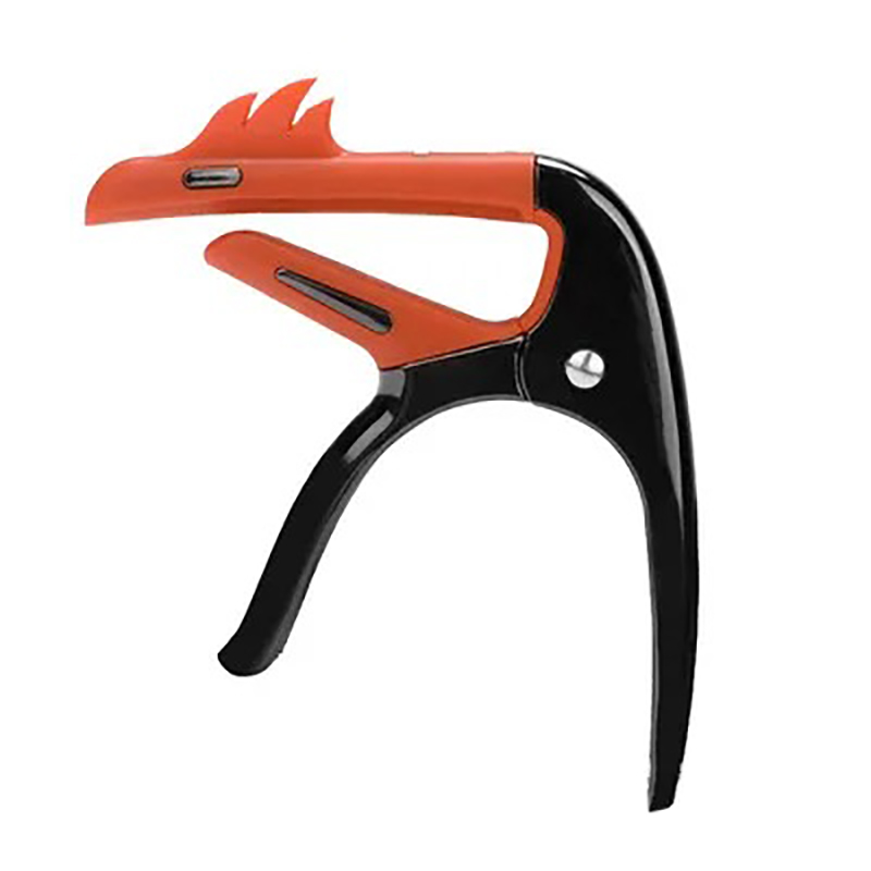 Diseño de Capo de Guitarra de Flamenco Rosa - Ajuste de Metal + 3 Púas de Regalo Color Naranja