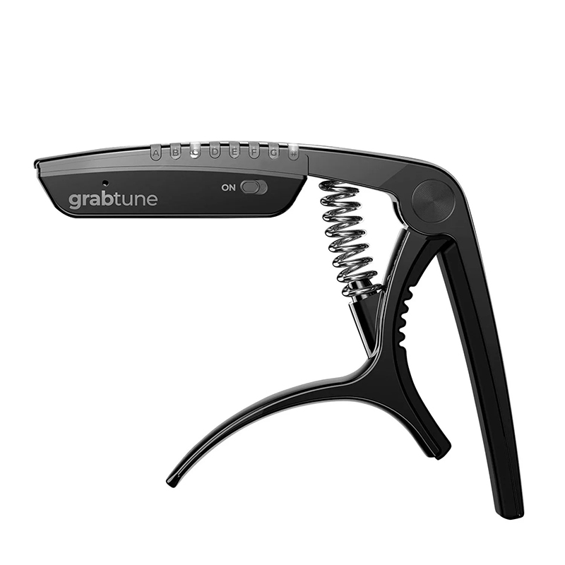 Capotasto per Chitarra Modello Grabtune Pro 2-in-1 Accordatore Intelligente LED Ricaricabile