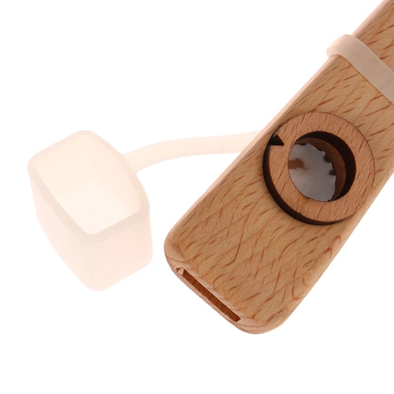 Dettagli Kazoo Acustico in Legno Naturale - Design Classico e Suono Autentico - Completo!