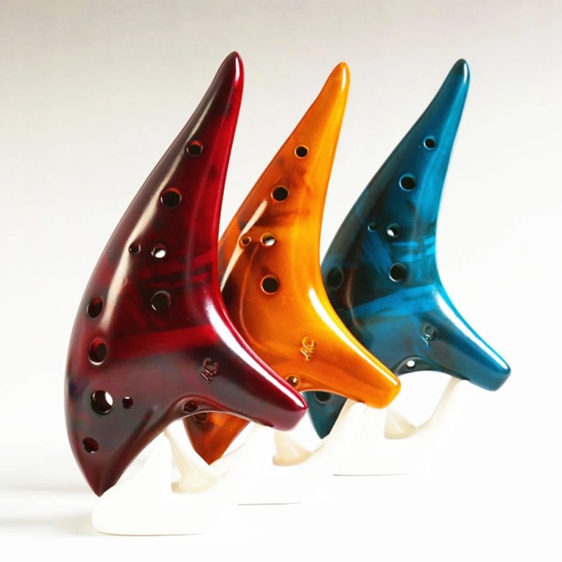 Dettagli dell'Ocarina 12 Buchi Alto C - Strumento a Fiato in Resina per Principianti e Musicisti Esperti (Stile Zelda)