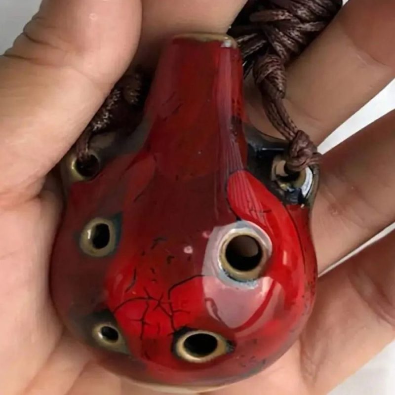 Dettagli dell'Ocarina in Ceramica Miniatura - Pendente Musicale a 6 Fori