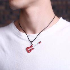 Dettagli del Pendente Chitarra Rock 'Double Solo' - 2 colori a scelta